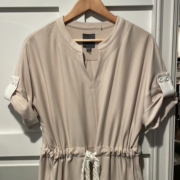 LYSSE Saffron Dress In Bone Crepe - Picture 3 of 8